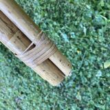 Vintage rattan and cane side table