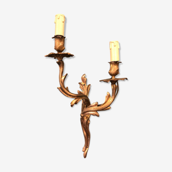 Wall lamp in gilded bronze