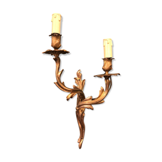 Wall lamp in gilded bronze