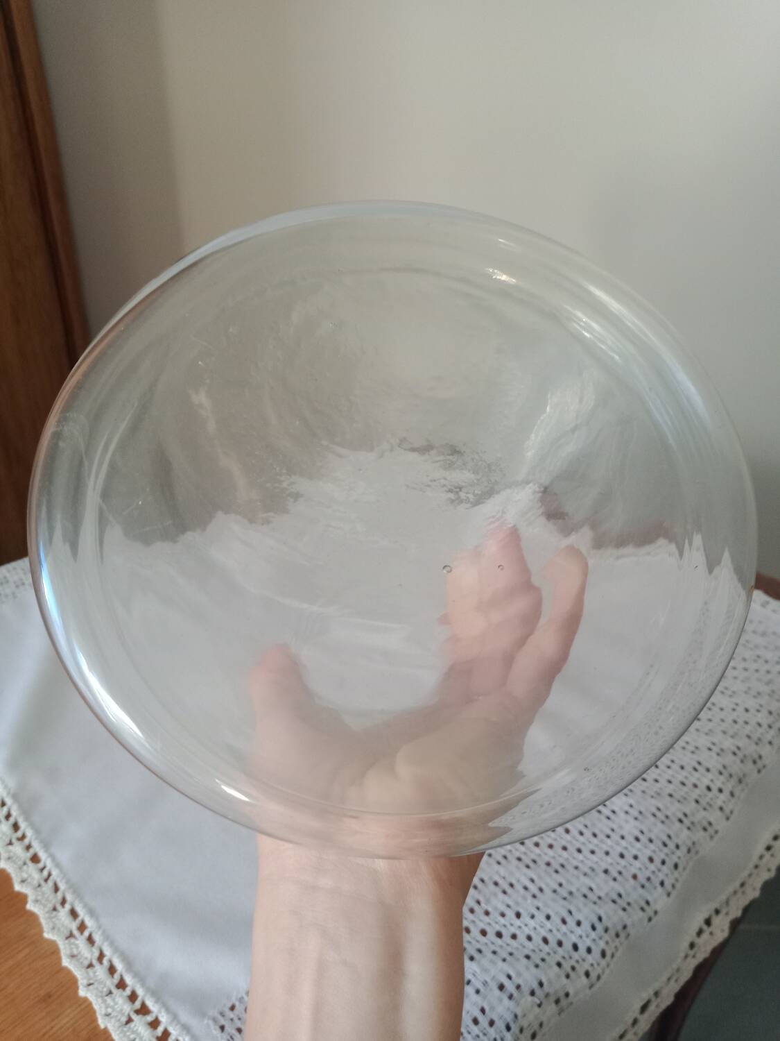 Carafe de chimie / vase en verre soufflé