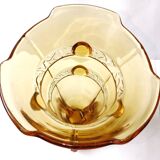 Stölzle Art Deco Amber Orange Tulip Vase 1930