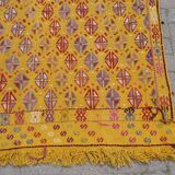 Tapis kilim jaune fait main