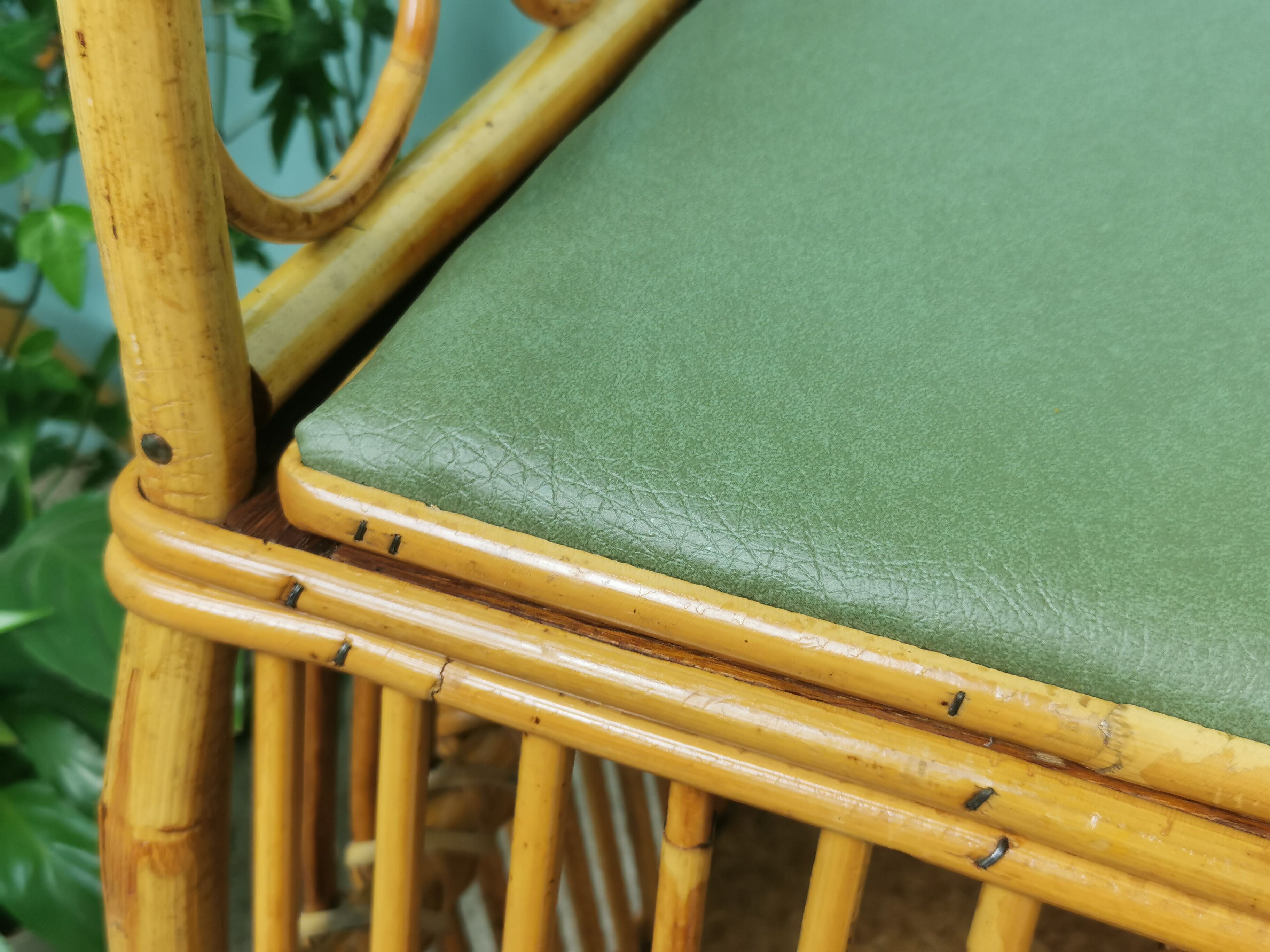Rattan chest bench 60's
