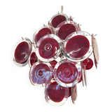 Bordeaux “disks” murano glass chandelier