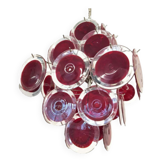 Bordeaux “disks” murano glass chandelier