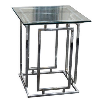 Stainless steel console glass tray italy 70