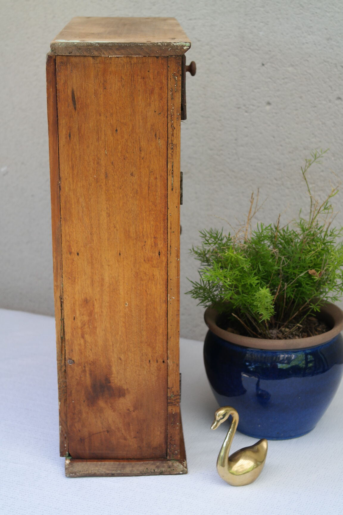 Country wall display in old walnut wood