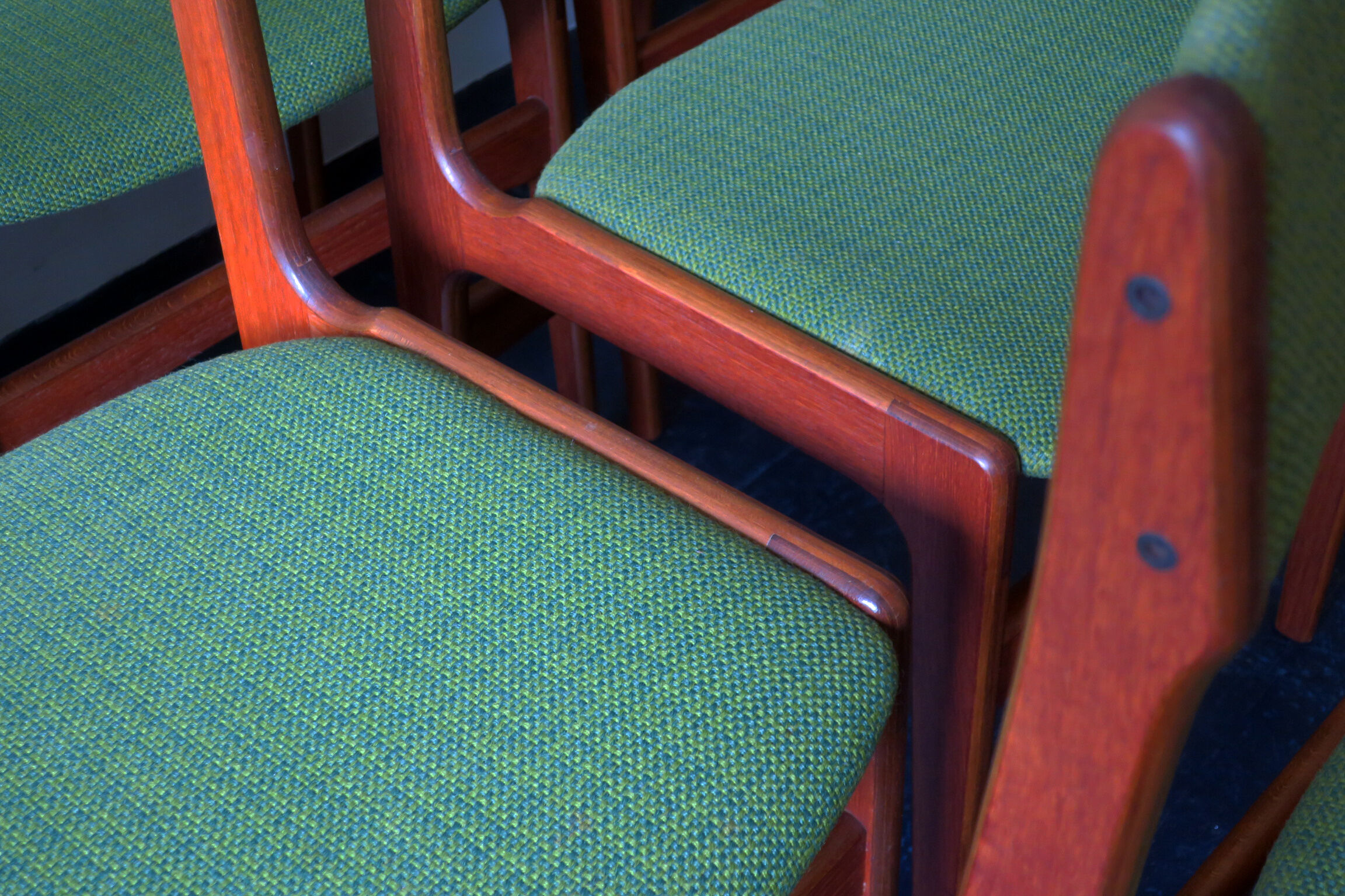 Set of 6 Danish teak dining chairs by Erik Buch, 1960