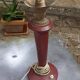 Lampe année 40/50 Maison Lancel Gainée De Cuir Bordeaux