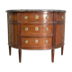 Louis XVI-style half-moon mahogany chest of drawers