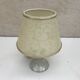 Old molded glass lamp + shade cream & gold 70s vintage