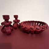 Pair of Vallauris ceramic candlesticks