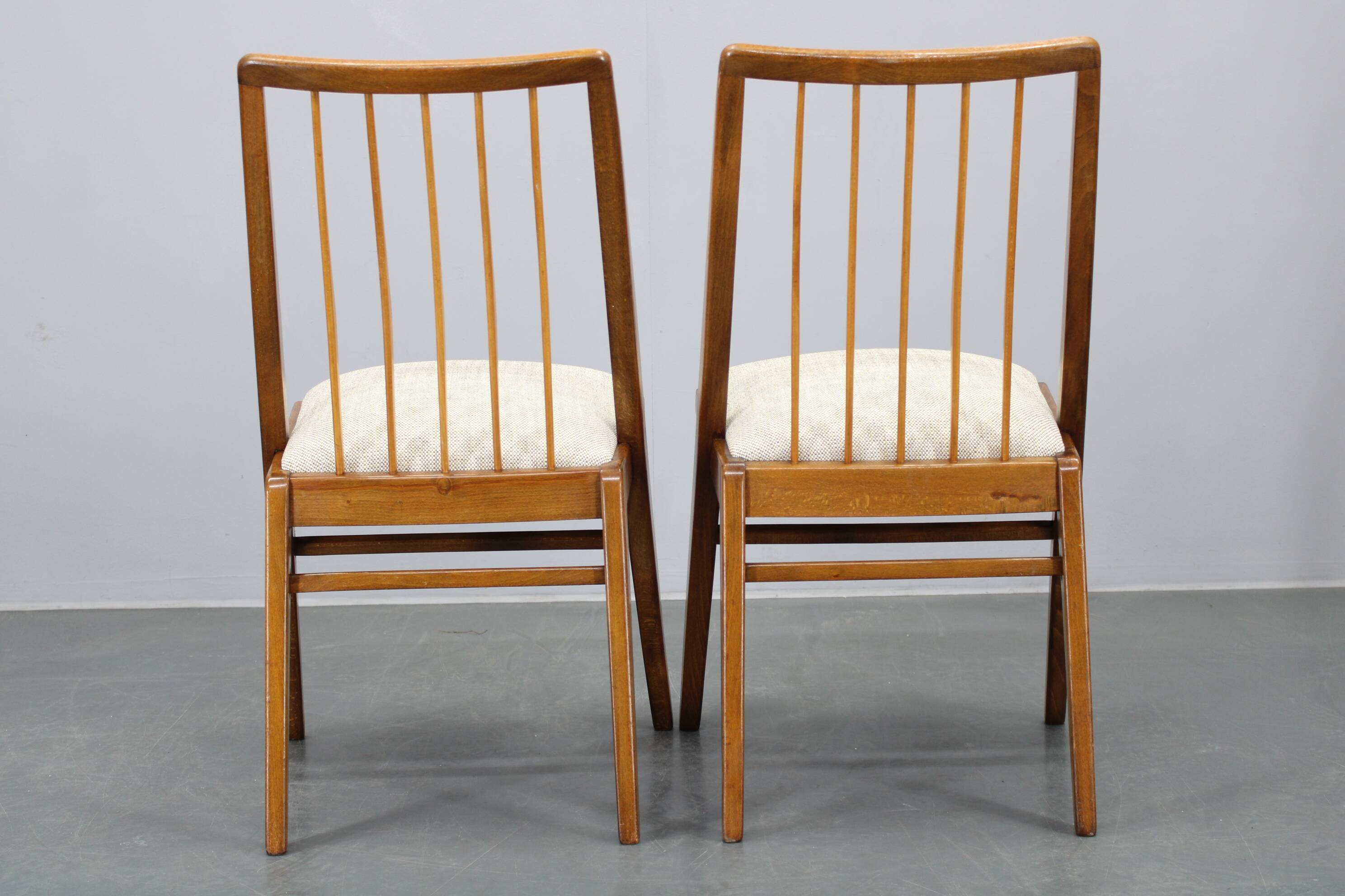 1970s Set of Four Beech Dining Chairs, West Germany