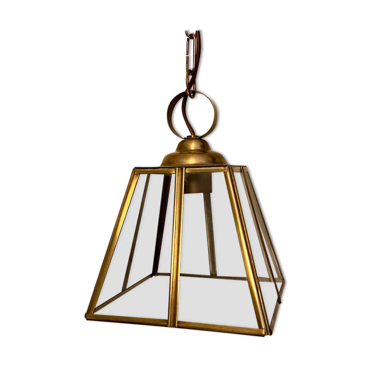 Glass and brass suspension