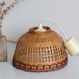 Vintage wicker pendant lamp