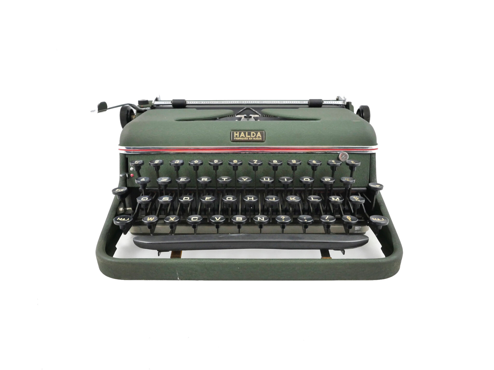 Halda Model P Sweden vintage green typewriter 50