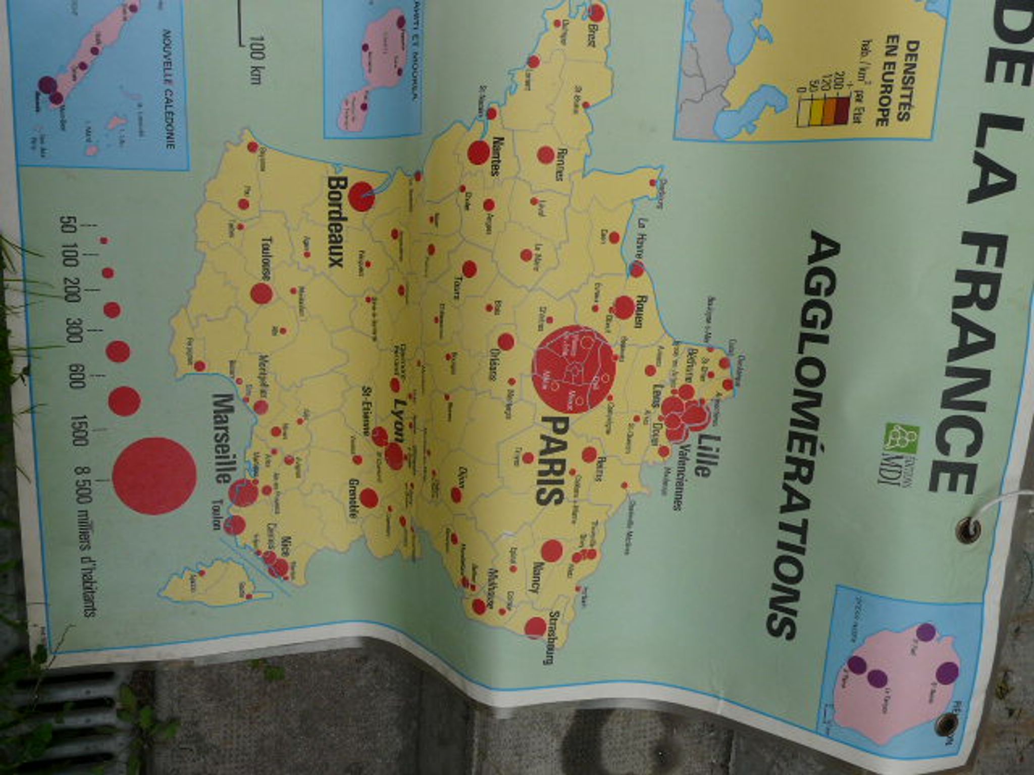 Affiche scolaire MDI La France sa population et structure de la population