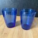 Lot de 2 verres bleus