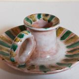 Duo of 50s ceramic hand candle holders