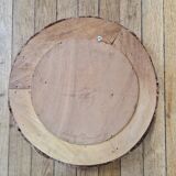 Miroir rond en liège vintage années 70