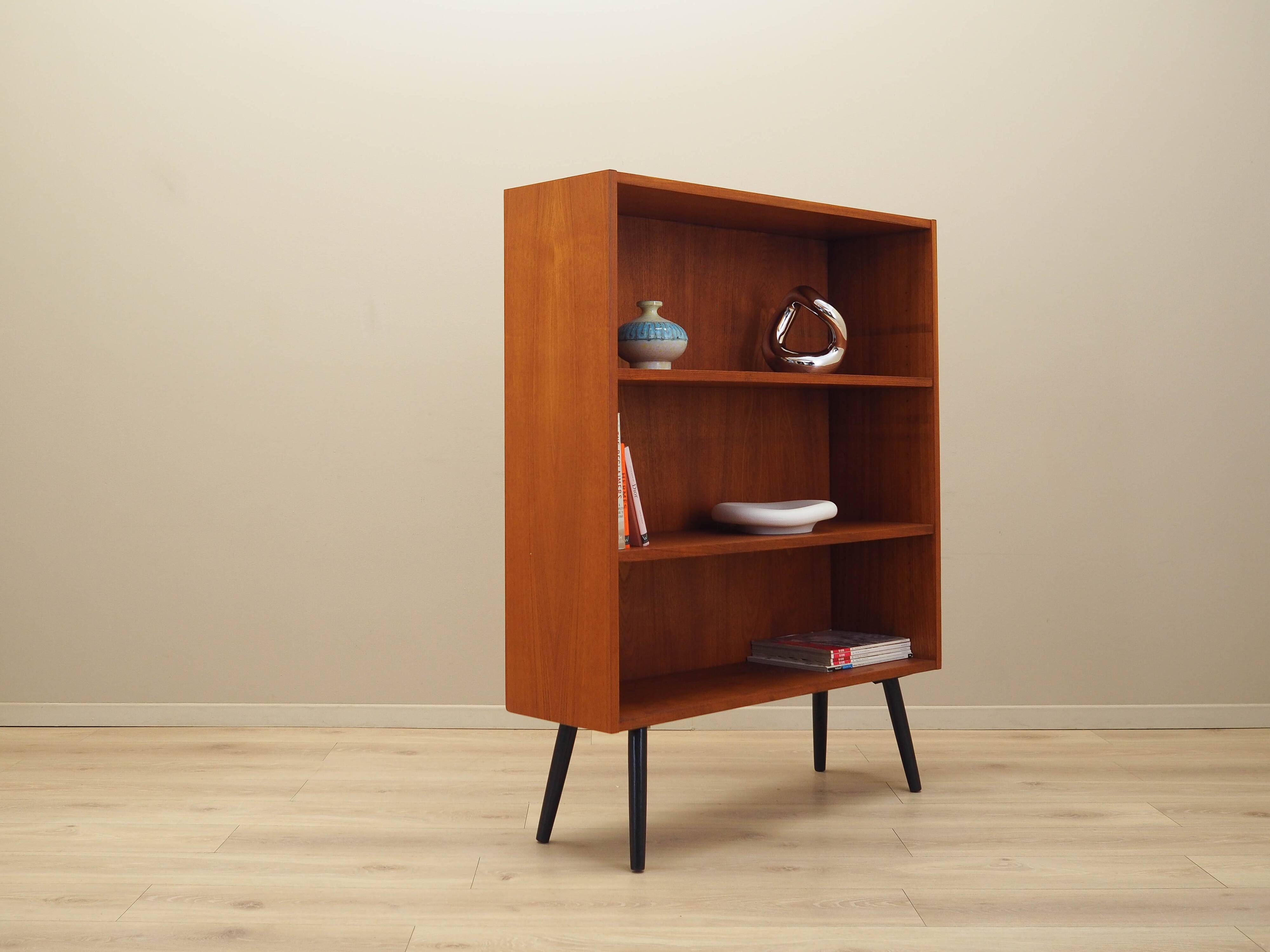 Teak bookcase, Danish design, 1970s, manufactured in Denmark