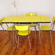Formica table with 4 chairs and a stool dating from the 60s and 70s