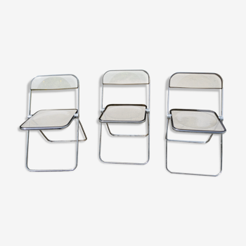 Set of 3 plia chairs by Giancarlo Piretti from the 70s