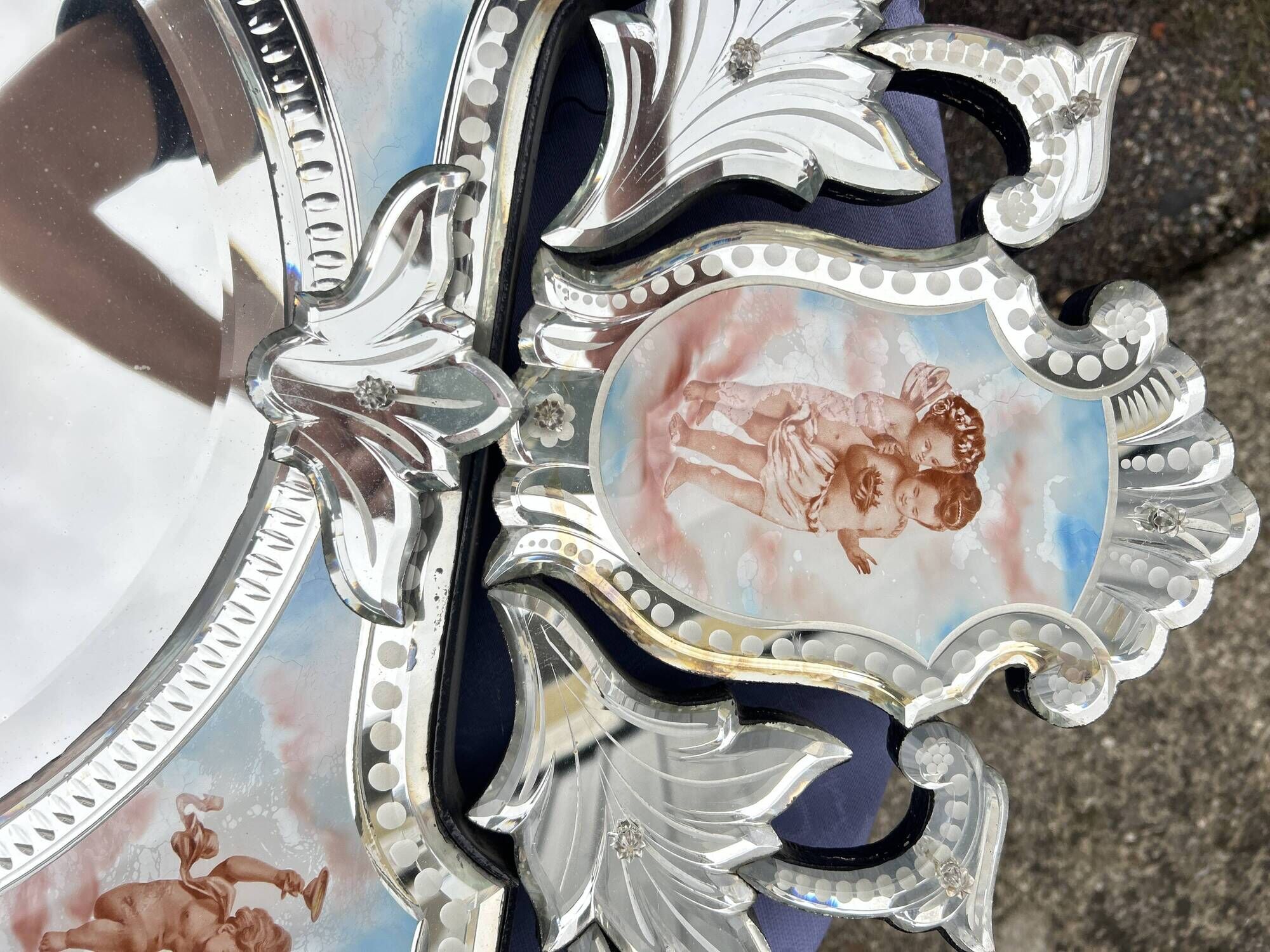 Italian mirror with the four seasons