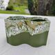 Pot cover in green ceramic original shape