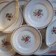 Suite de 8 assiettes plates peintes main