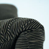 Rare Green Striped Maralunga chair by Magistretti for Cassina, Italy,