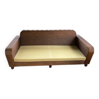 20th century rattan sofa, 3/4 seats
