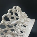 Woven ceramic fruit bowl