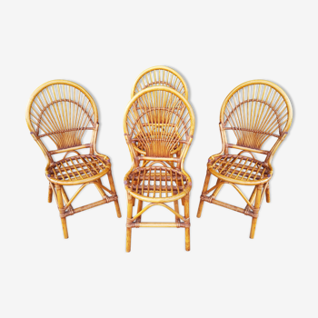 Chaises en bambou