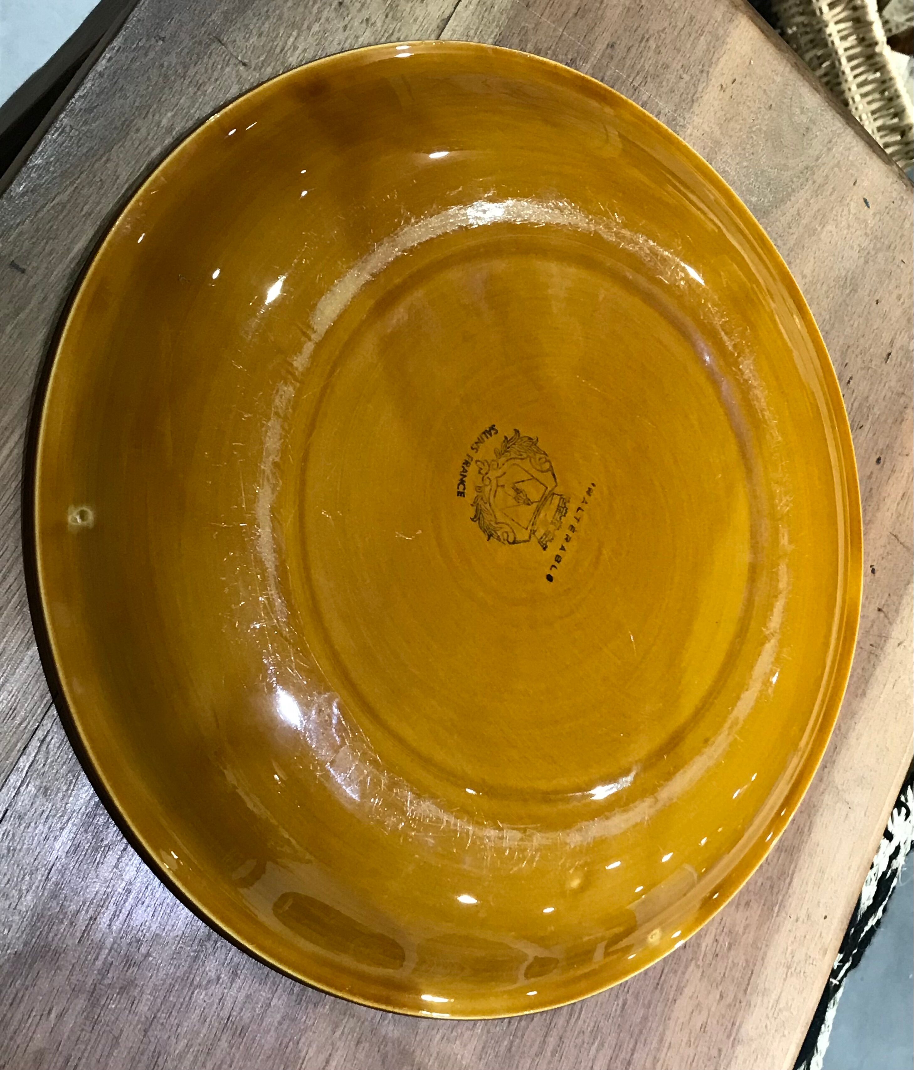 Ceramic round dish Salins 50s