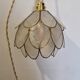 Mother-of-pearl flower in portable lamp or suspension
