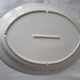 Large oval white ceramic platter, decorated with peacocks and vintage flowers