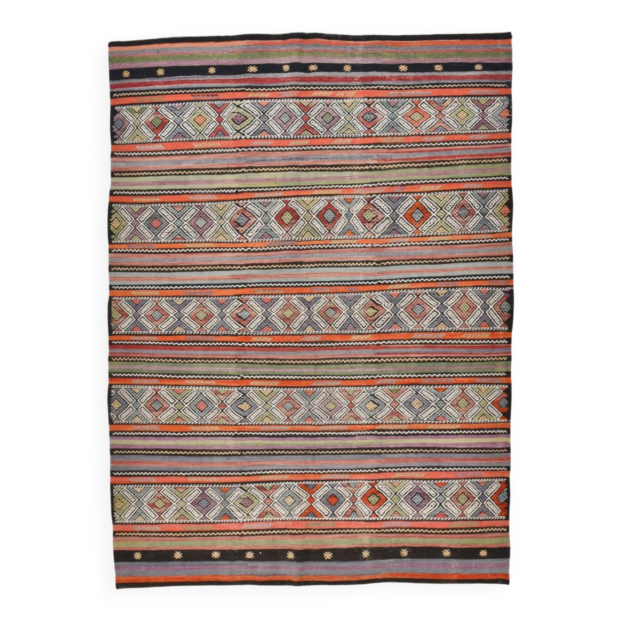 Traditional Oriental Carpet, Turkish Kilim Rug, 174x236 Cm