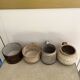 4 stoneware cups