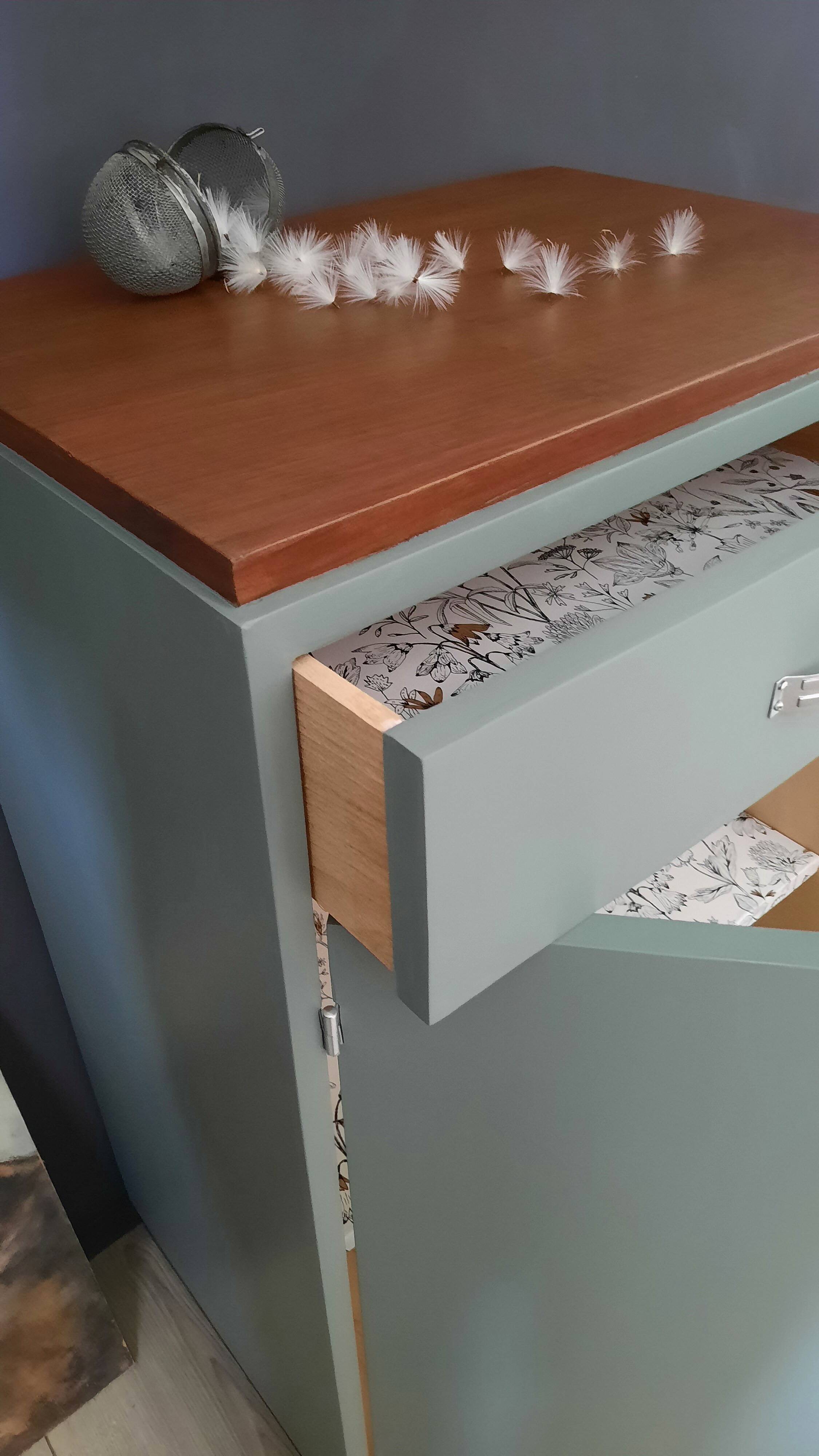 Vintage asymmetrical sideboard, 50s/60s