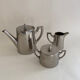 Silver metal teapot