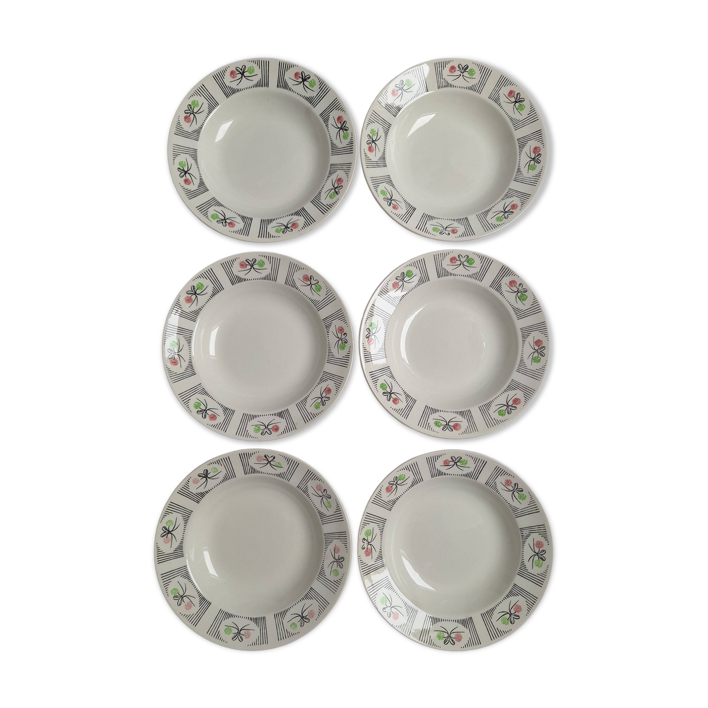Deep plates Gien model Marie-José