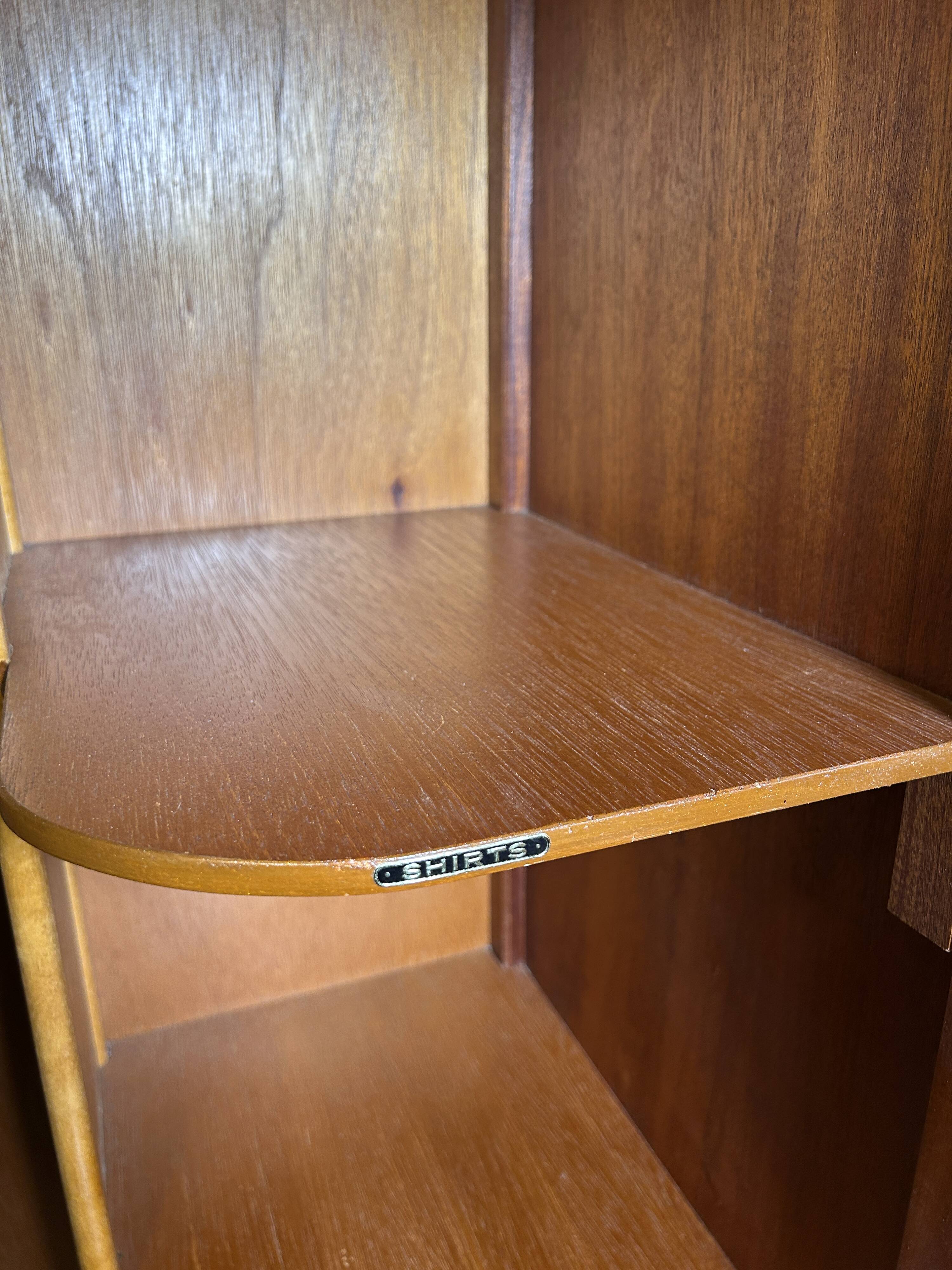 Art Deco Burr Walnut Vintage Brocante Gents Wardrobe (1930–1940)