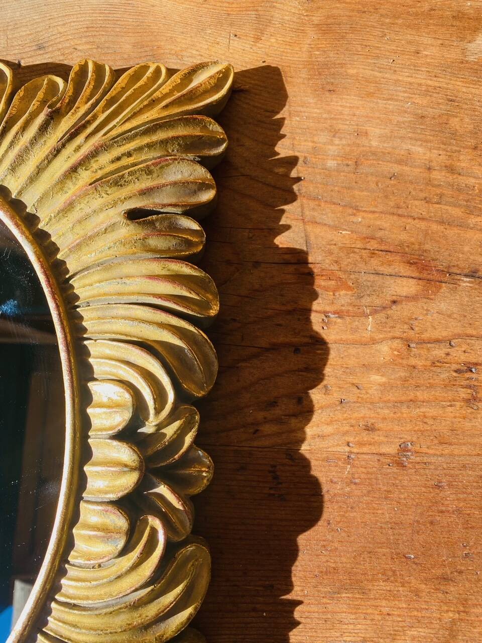 Vintage rectangle sun mirror