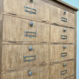 Meuble de métier à clapets en chêne, rénové