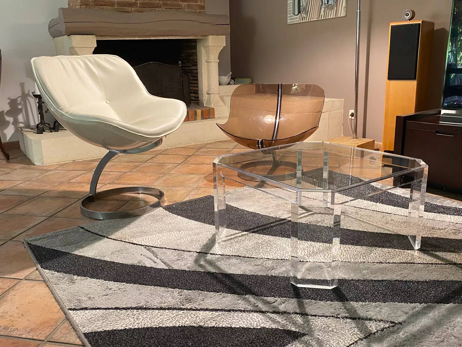 Athena coffee table by david lange. 1970. 70x70.
