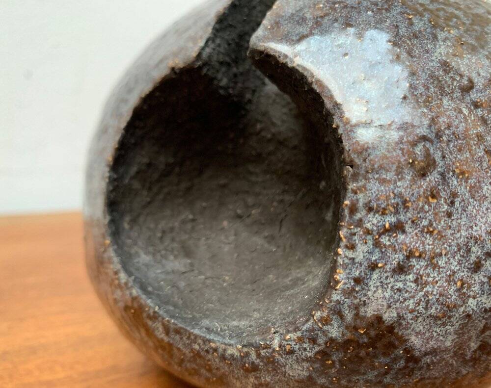 Brutalist mid-century studio pottery art sculpture from the 1960s.