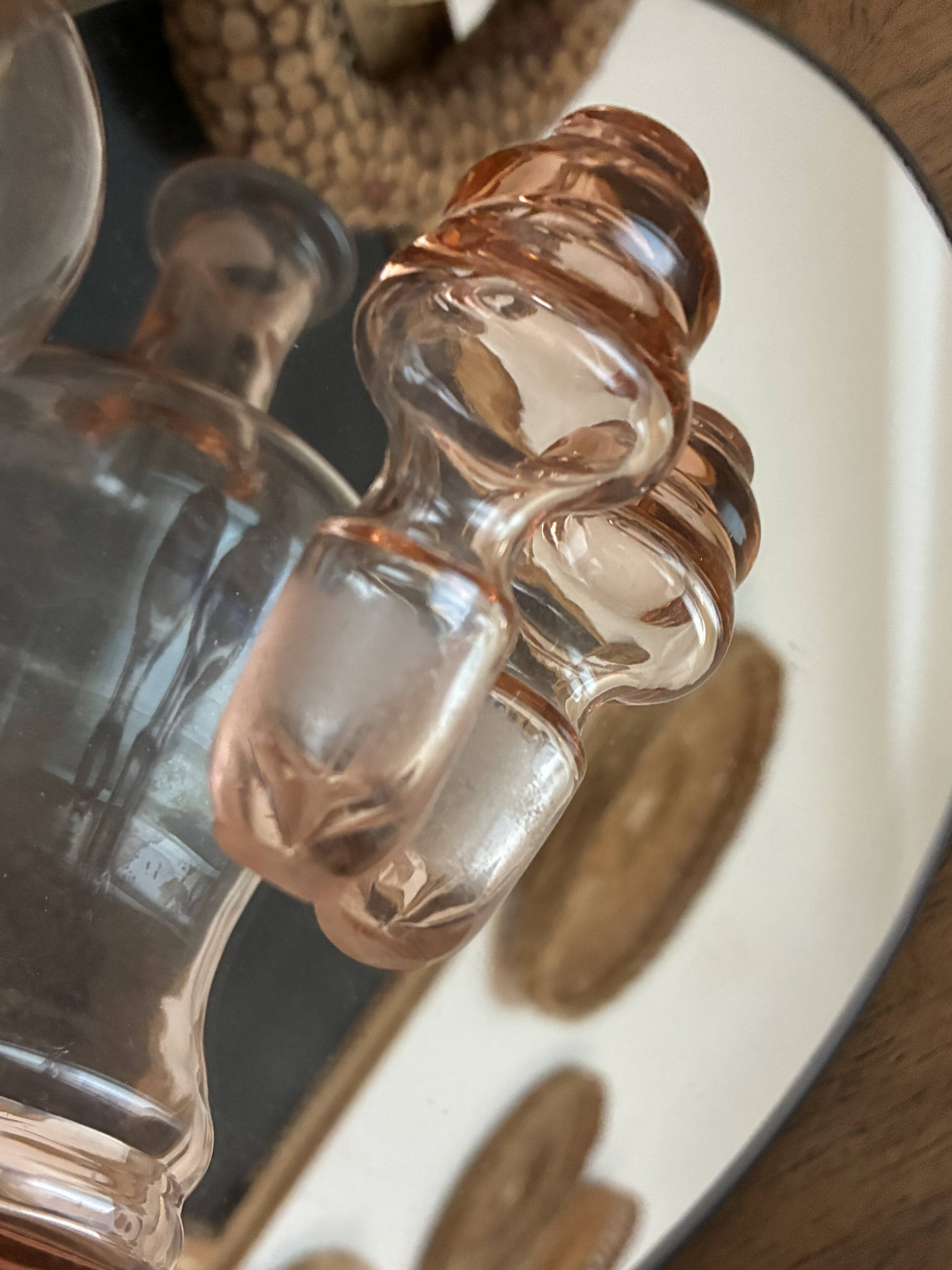 liqueur carafe, pink carafe
