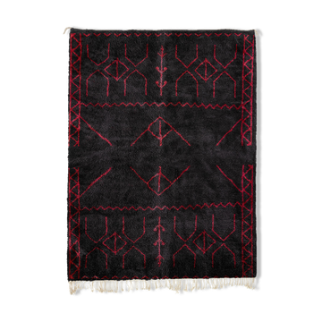 Tapis marocain moderne noir