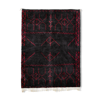 Tapis marocain moderne noir